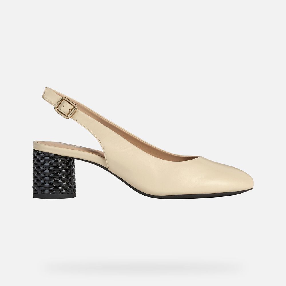 Geox Bayan Stiletto Ayakkabı Bej Rengi - Ortensia - OJC-219530